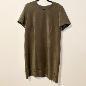 VINTAGE Northern Traditions Olive Suede Dress